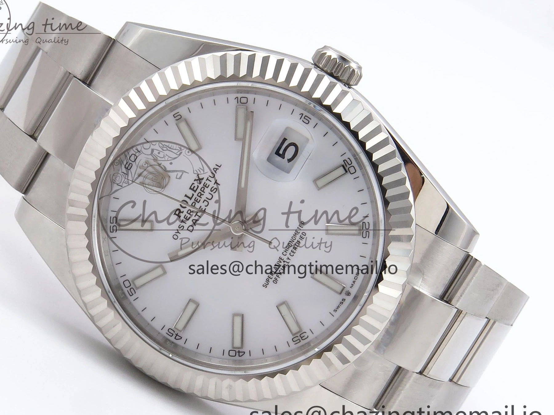 DateJust Dial on White Best 126334 41 Stick A3235 EWEF Bracelet Edition Oyster 0417
